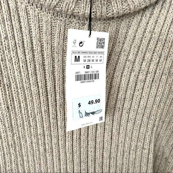 Zara turtleneck wool blend knit NWT - Picture 3 of 4